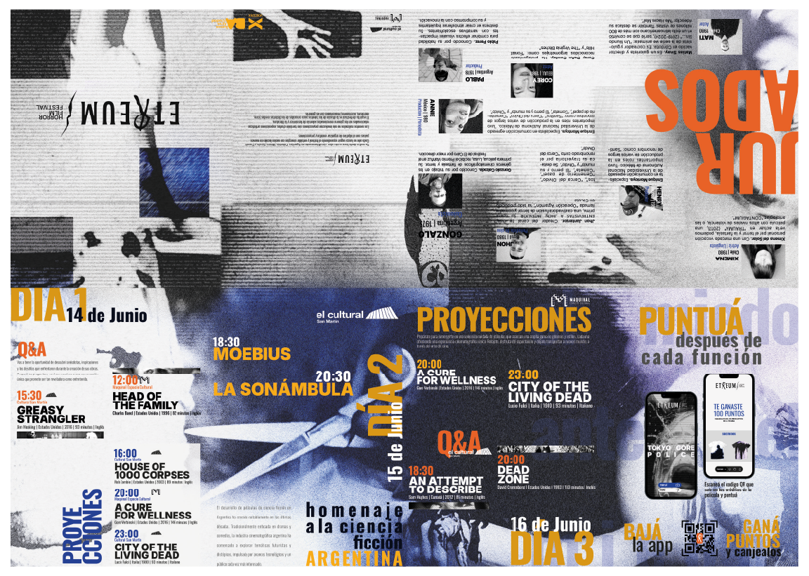 Unfolded interior of the ETREUM editorial piece