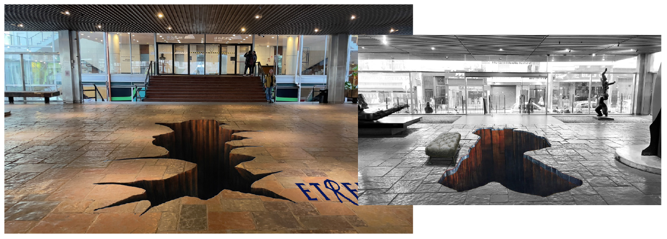 ETREUM anamorphic installation inside the festival venue