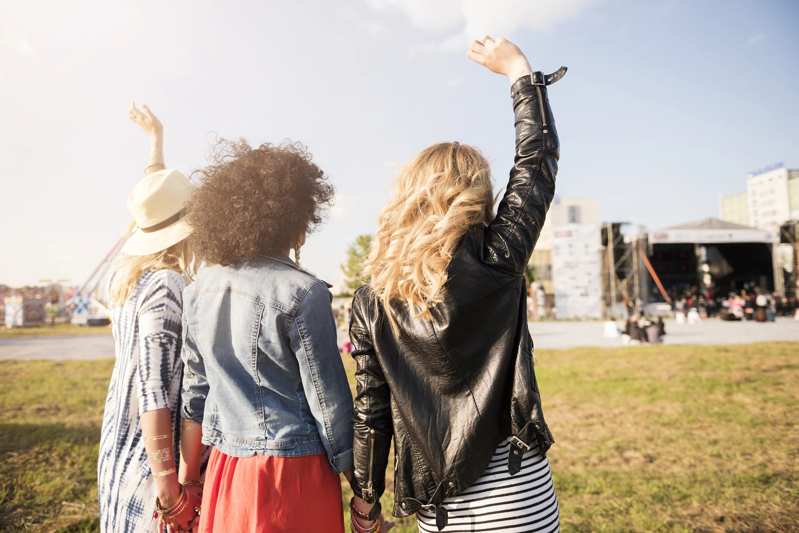 Two young people enjoying an outdoor event